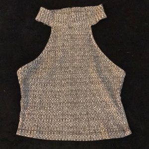 High neck crop top.